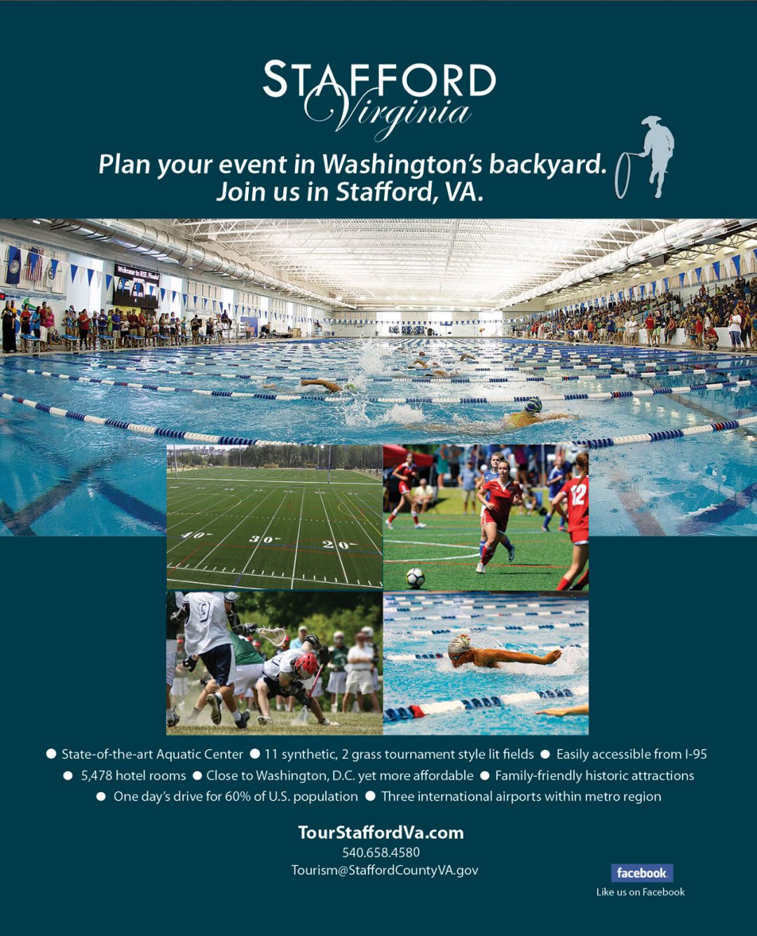 Sports events print ad