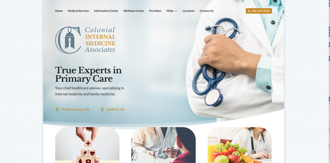 Website for medical practice